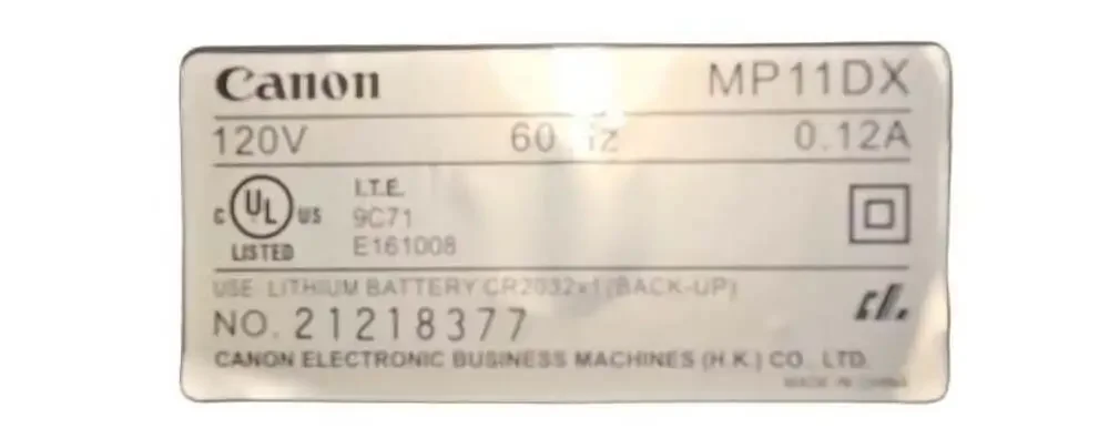 Canon mp11dx 12